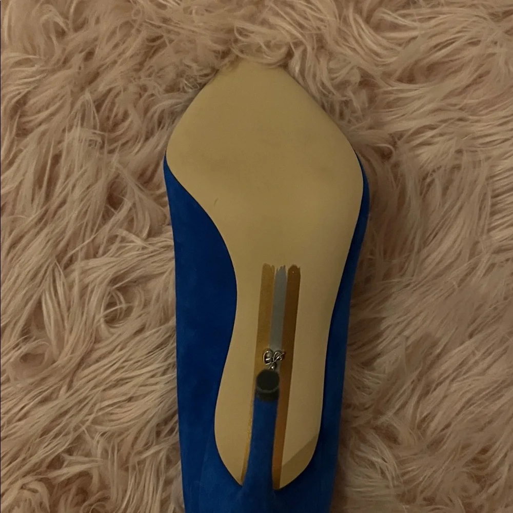 Sam Edelman Cobalt Blue Suede Pointed-Toe Pumps - Picture 4 of 4